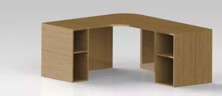 Office desk 3D model_0