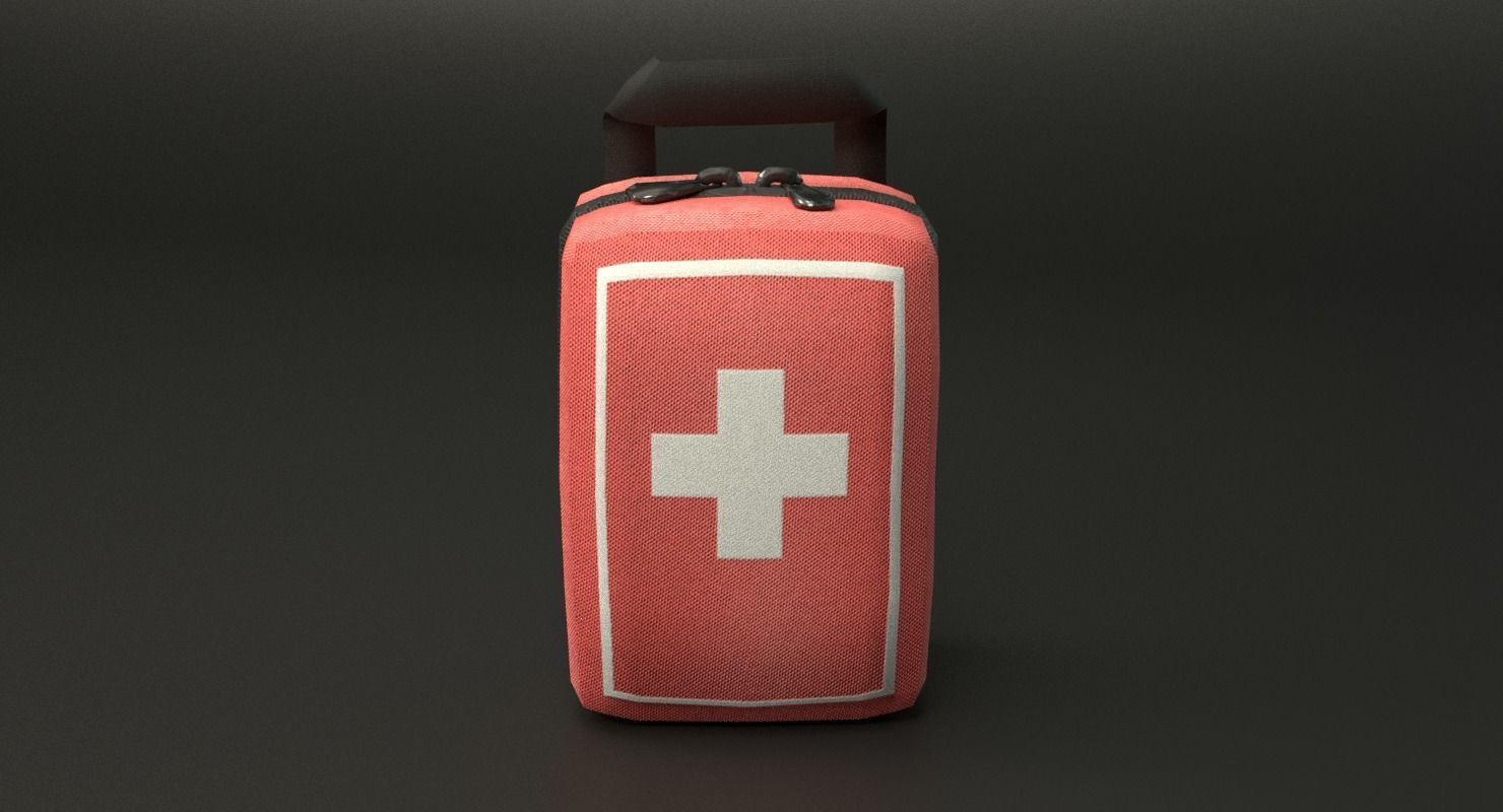 First Aid Kit Low-poly 3D model_15