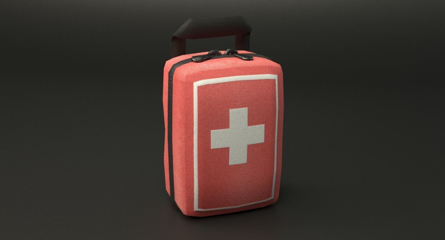 First Aid Kit Low-poly 3D model_32