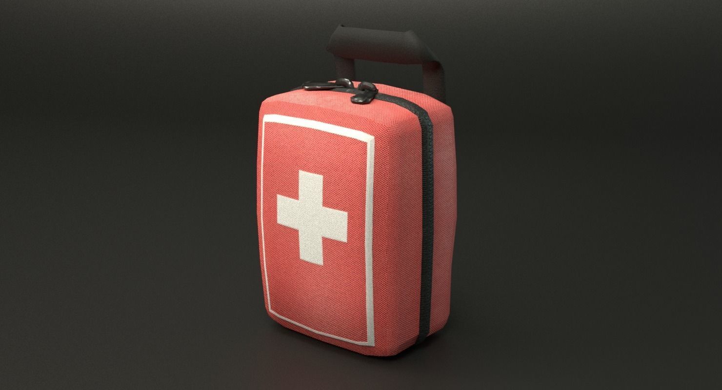 First Aid Kit Low-poly 3D model_17