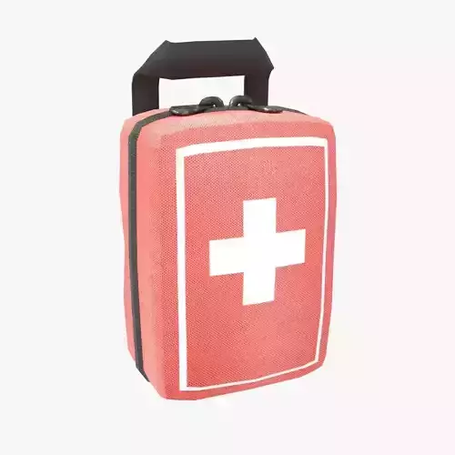 First Aid Kit Low-poly 3D model