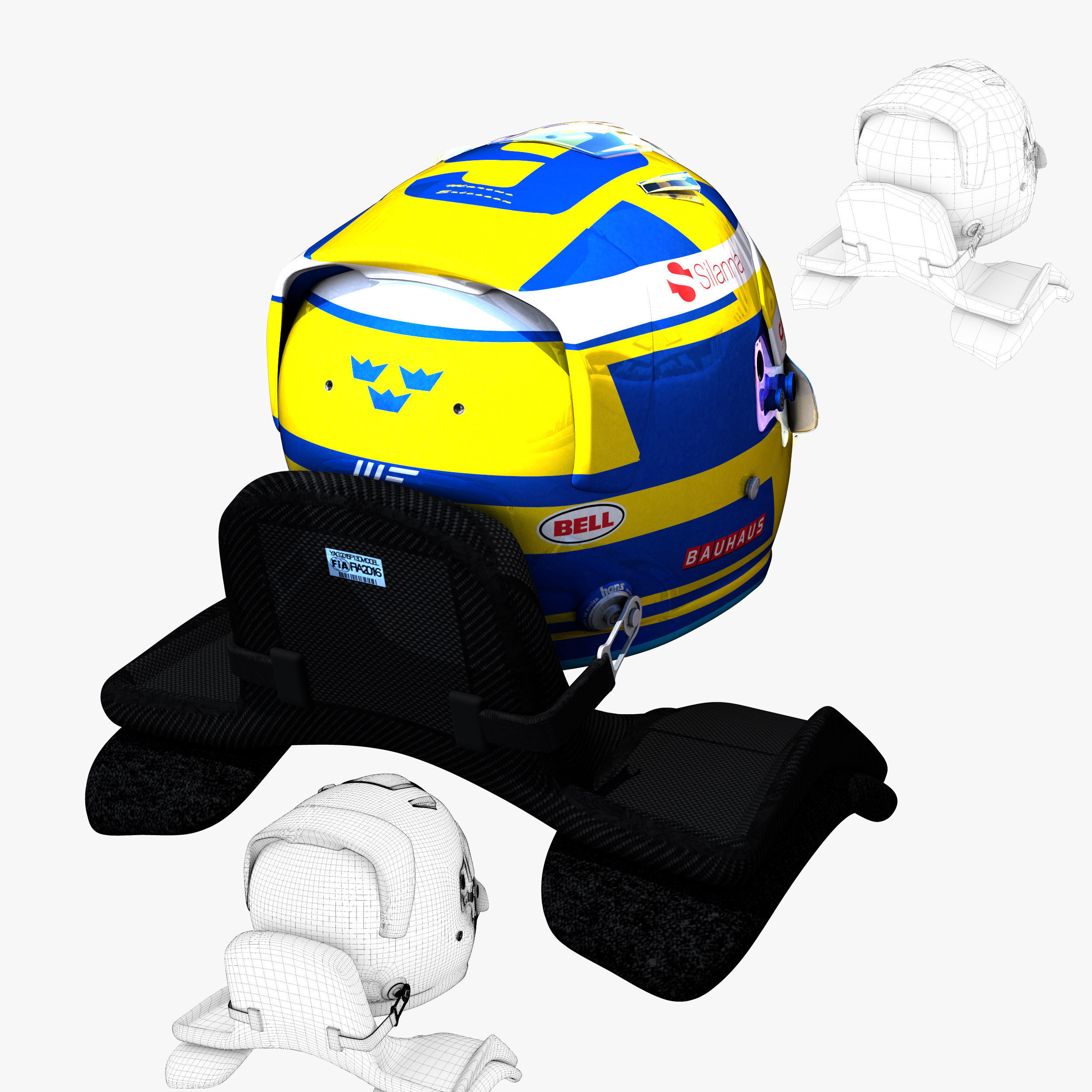 Ericsson helmet 2018 Low-poly 3D model_2