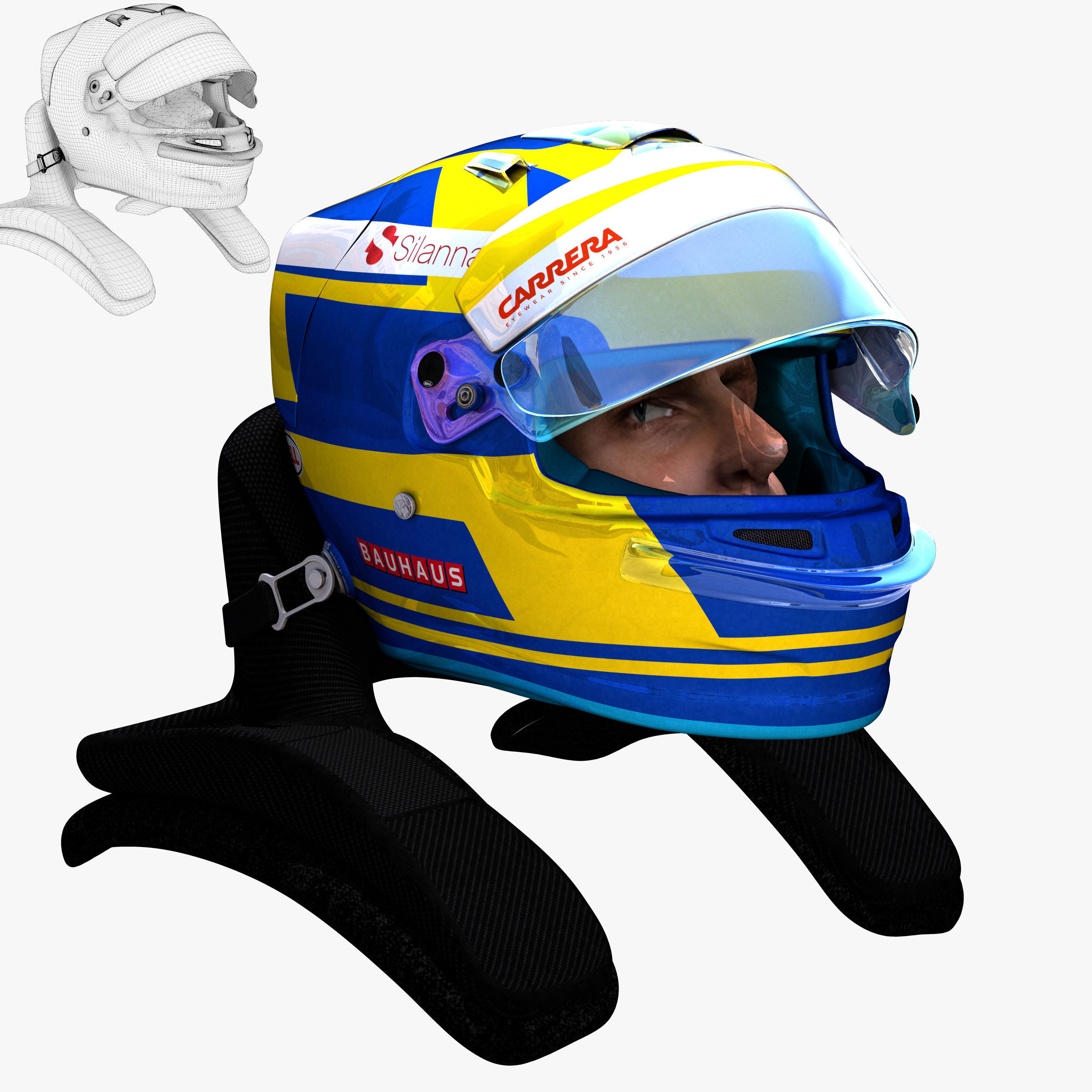 Ericsson helmet 2018 Low-poly 3D model_4