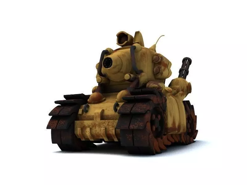metal slug tank Low-poly 3D model