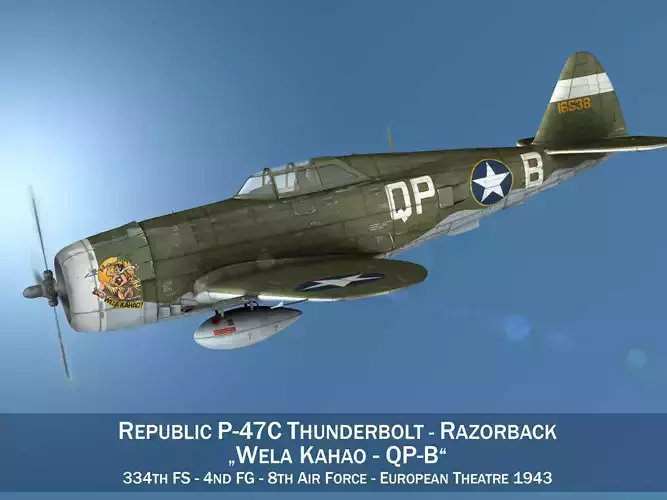 Republic P-47C Thunderbolt - Wela Kahao - QP-B