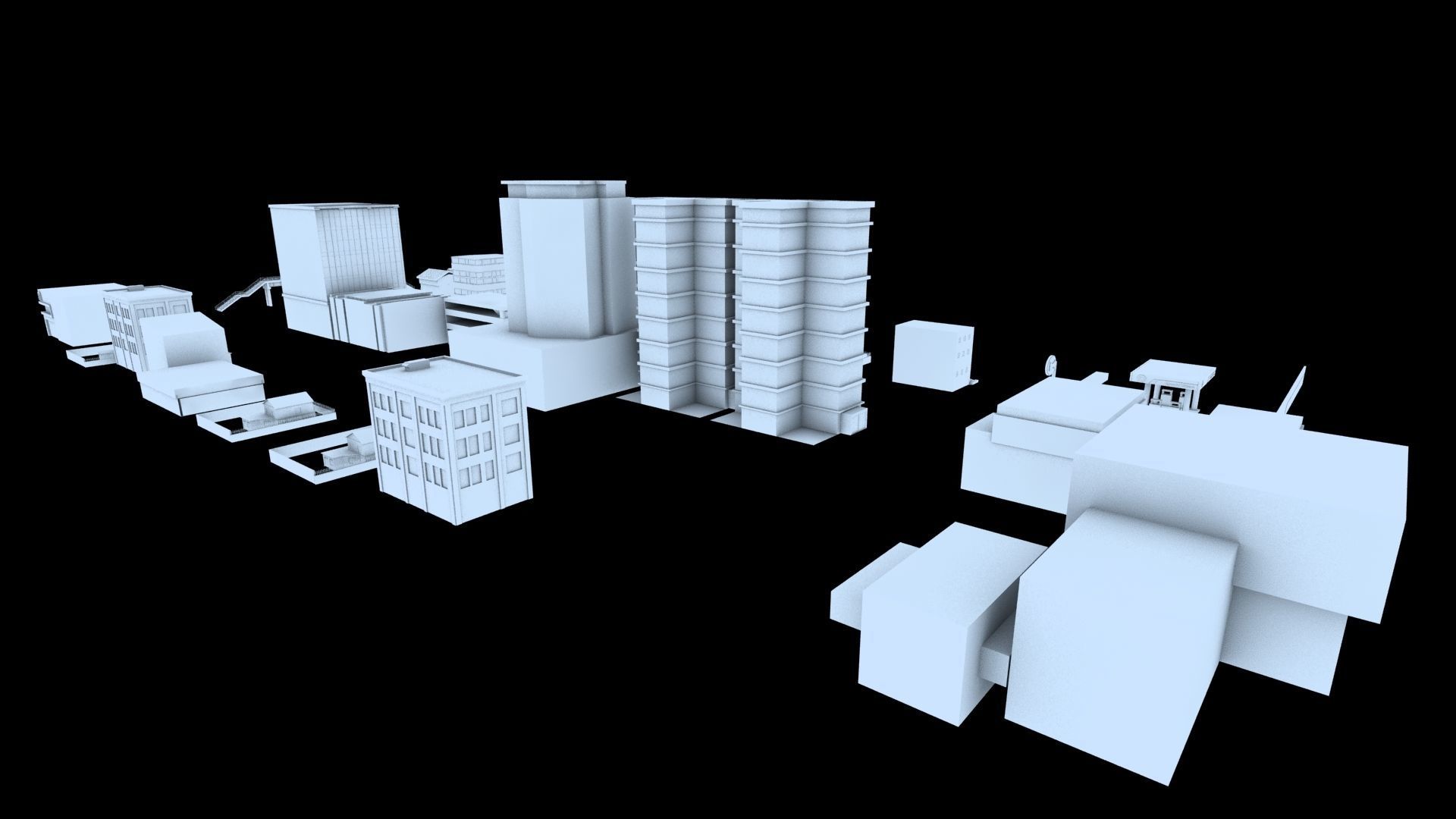 building set city 3D model_3