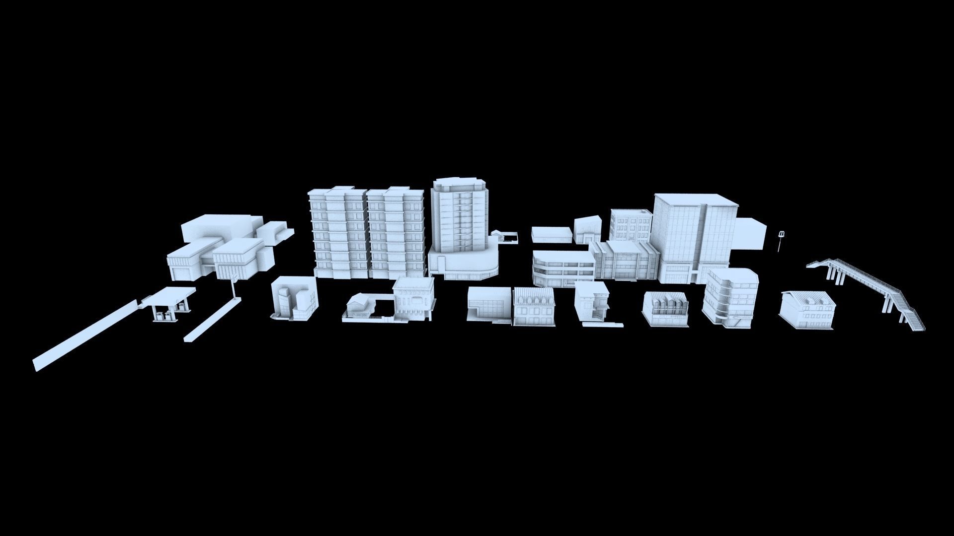 building set city 3D model_4
