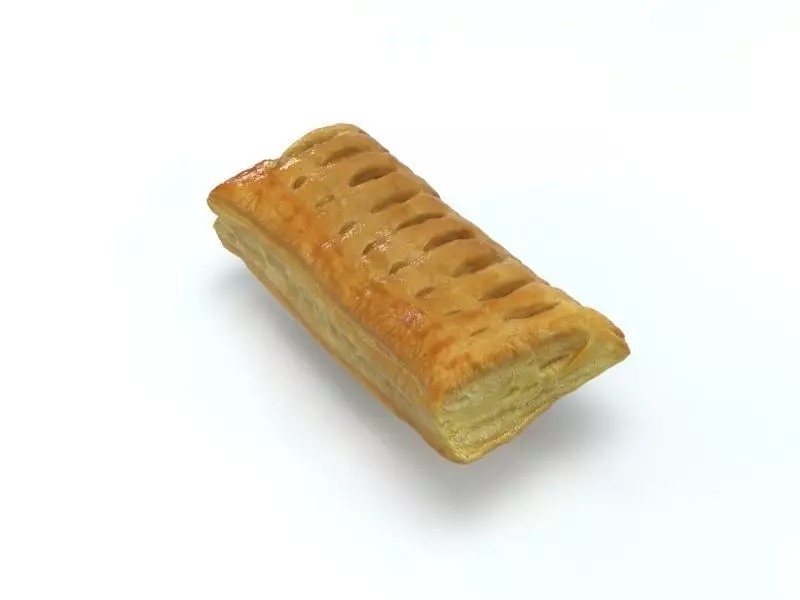 Pie Puff Bread Cake Low-poly 3D model