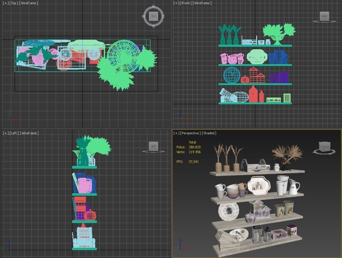 Decorative set w4 3D model_29