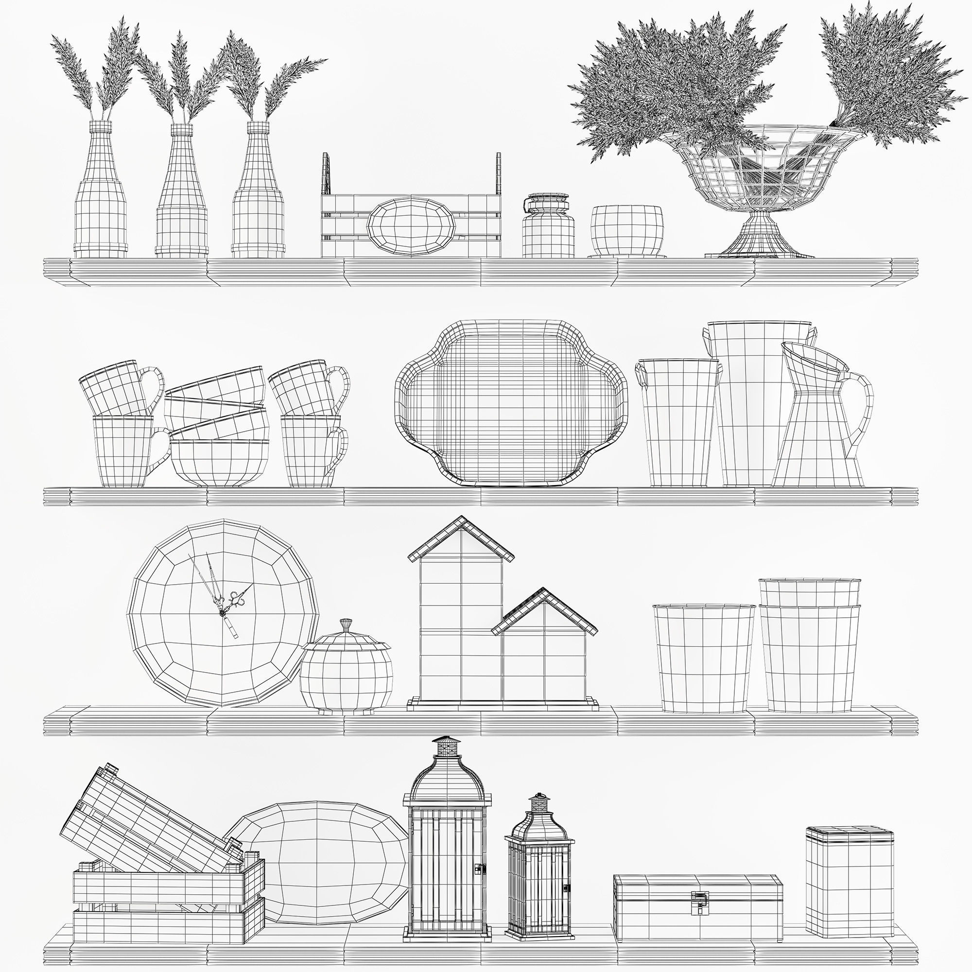 Decorative set w4 3D model_15