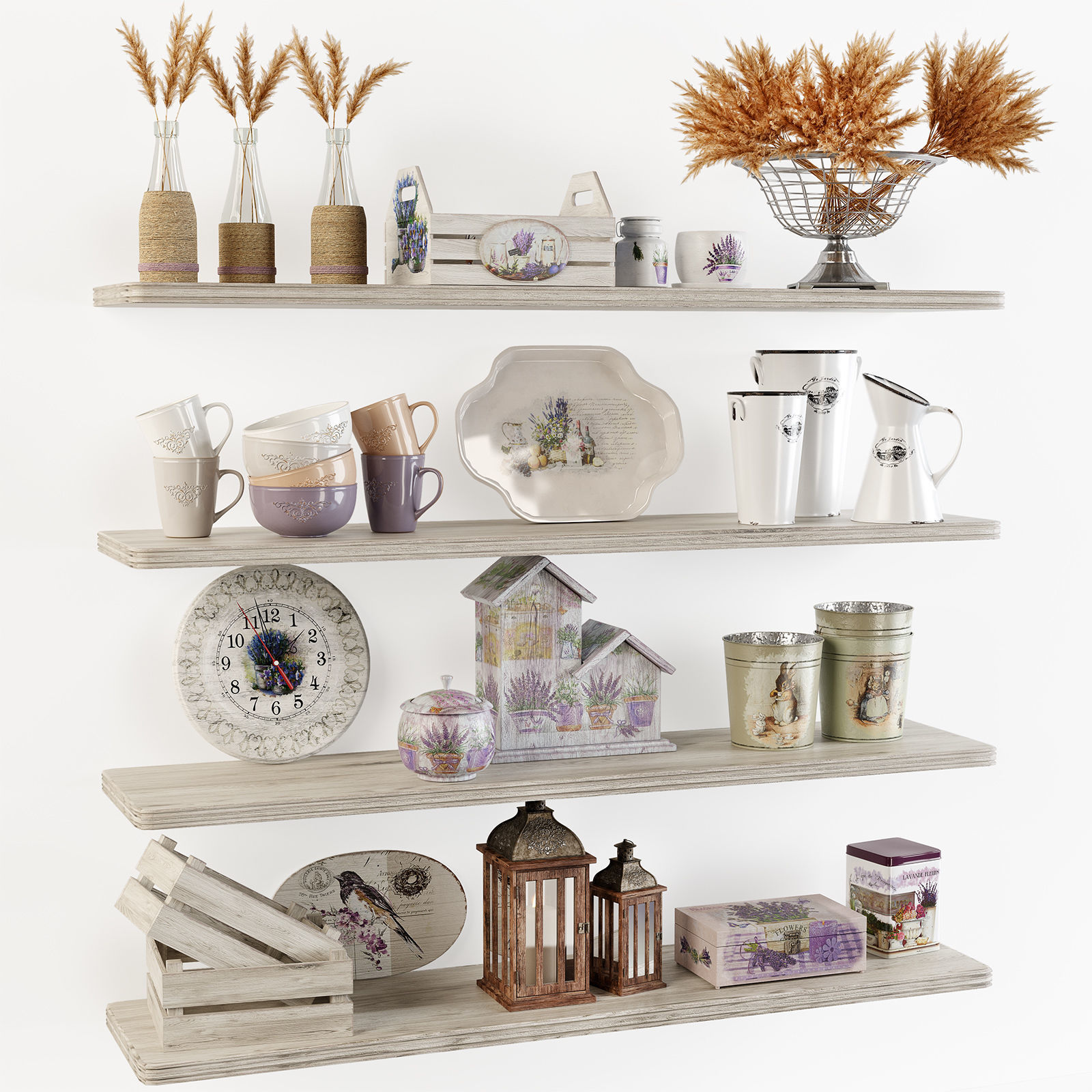 Decorative set w4 3D model_1