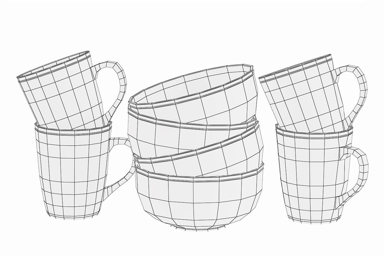 Decorative set w4 3D model_28