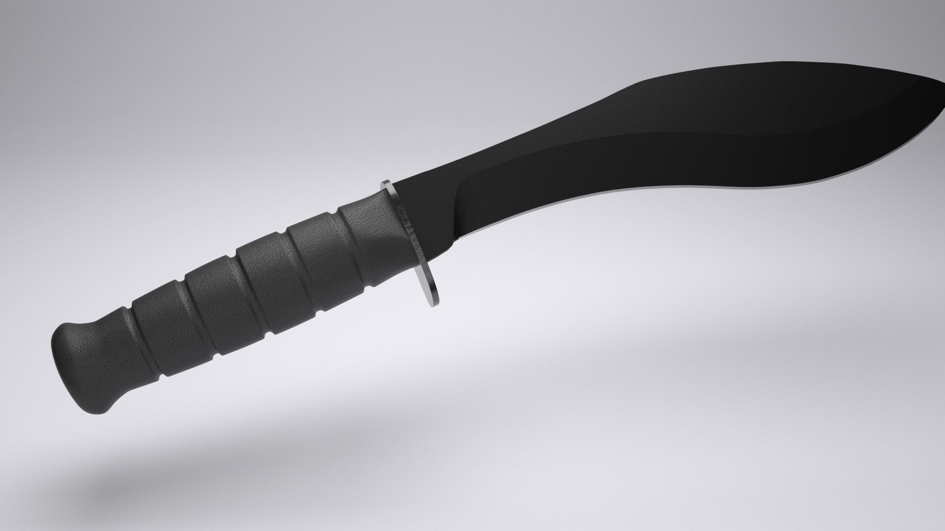 Kukri Knife Low-poly 3D model_2
