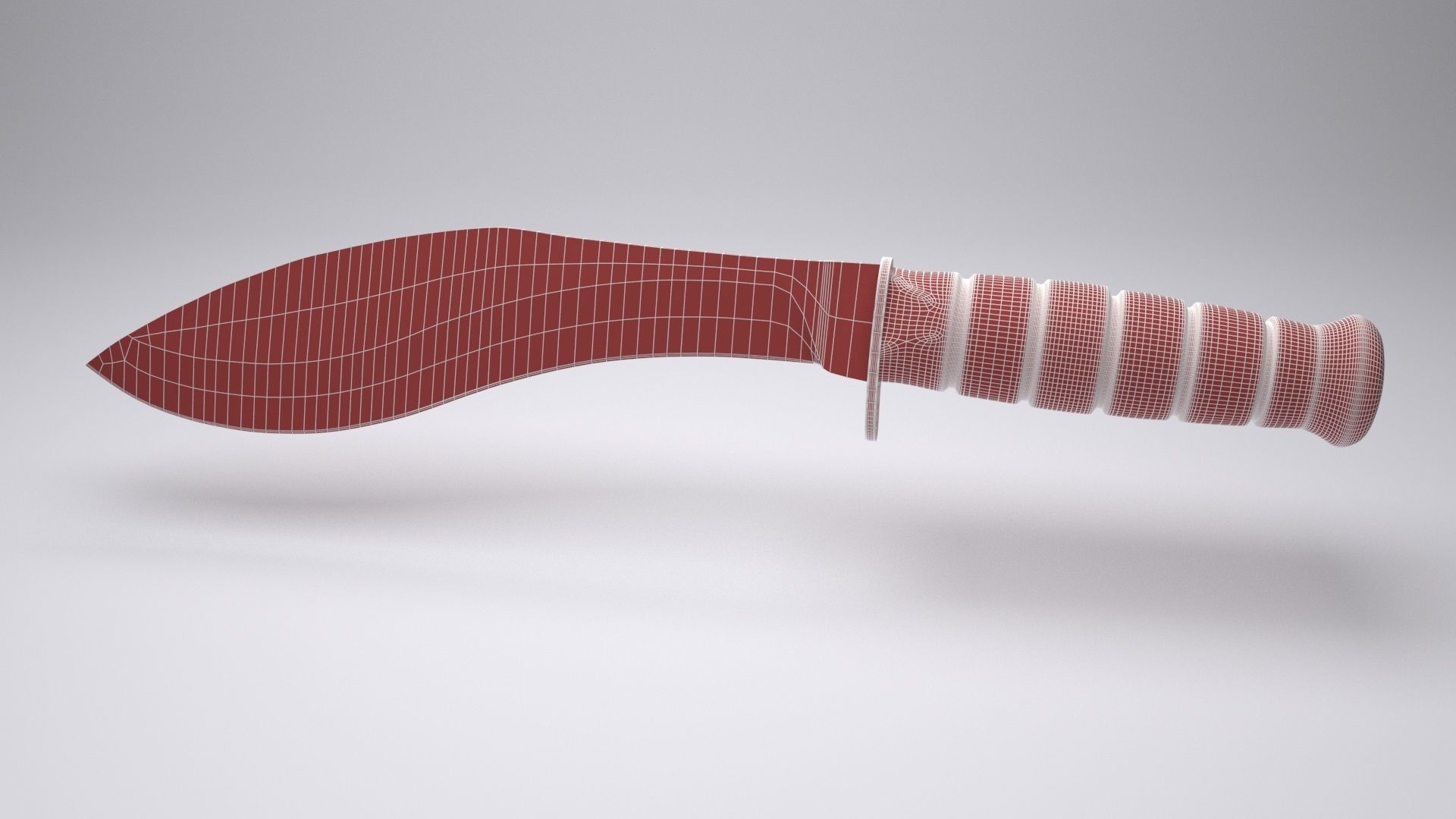 Kukri Knife Low-poly 3D model_4