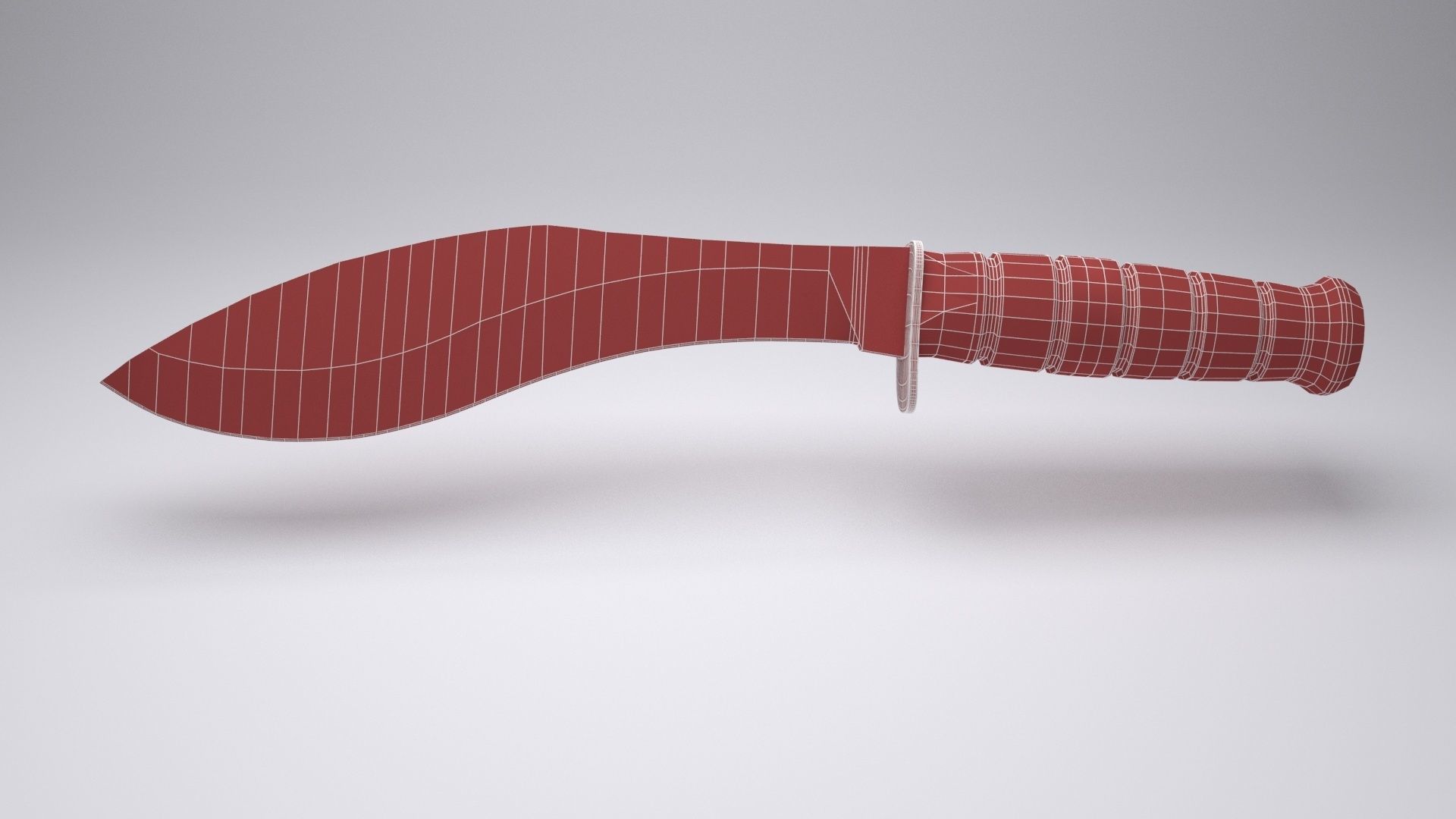 Kukri Knife Low-poly 3D model_3