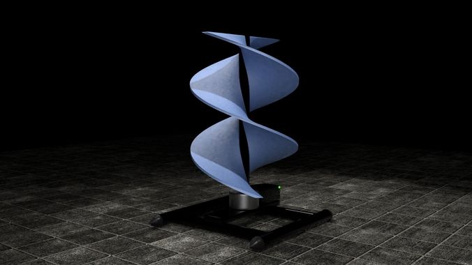 Vertical sci-fi wind turbine 3D model