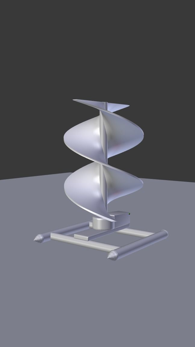 Vertical sci-fi wind turbine 3D model_10