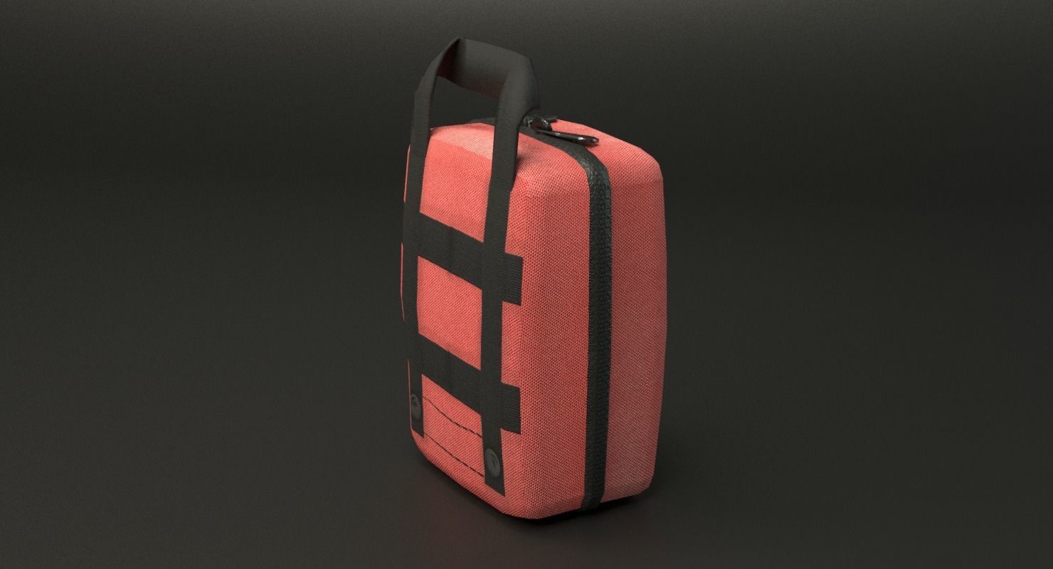 First Aid Kit Low-poly 3D model_27