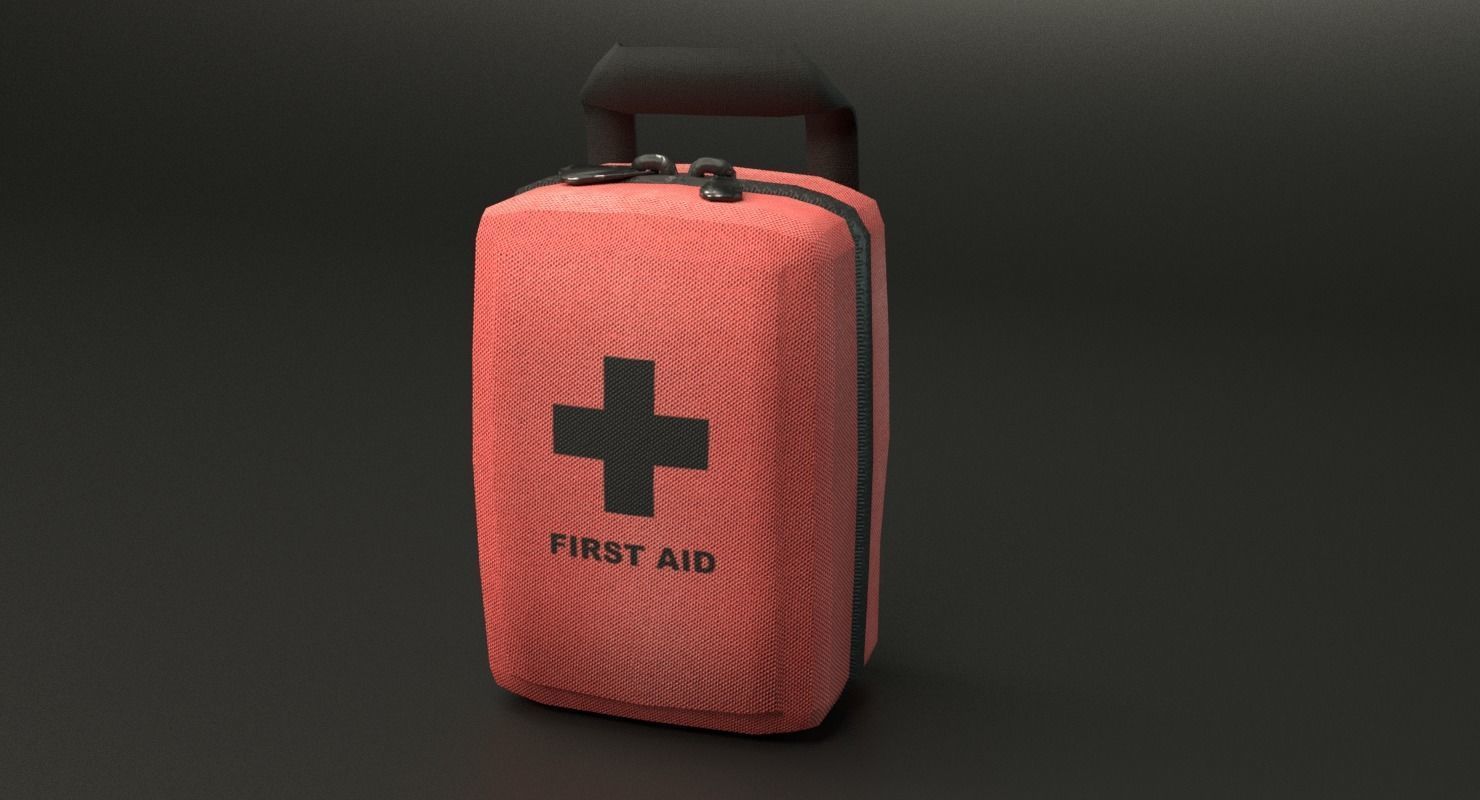 First Aid Kit Low-poly 3D model_1