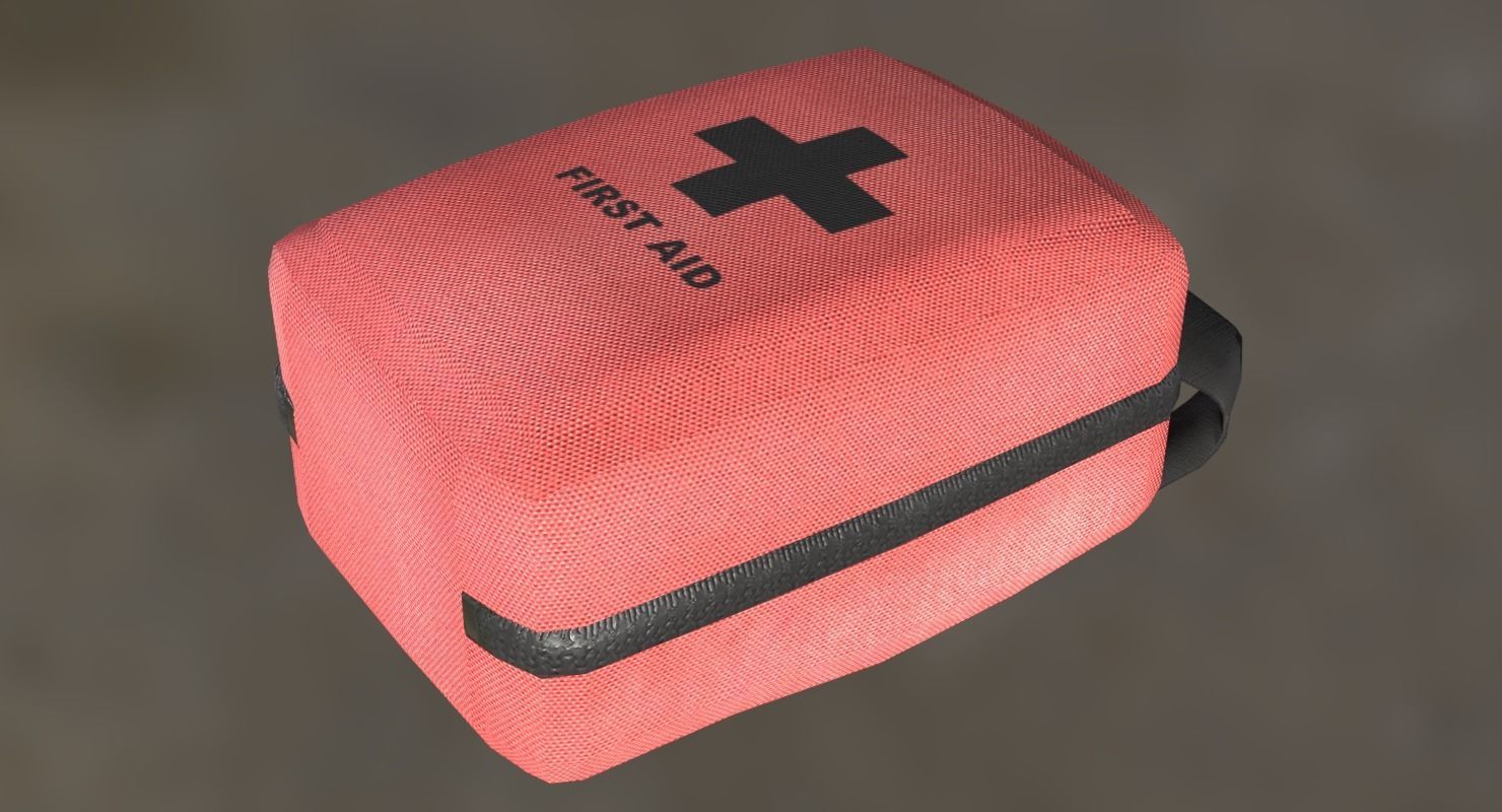 First Aid Kit Low-poly 3D model_5