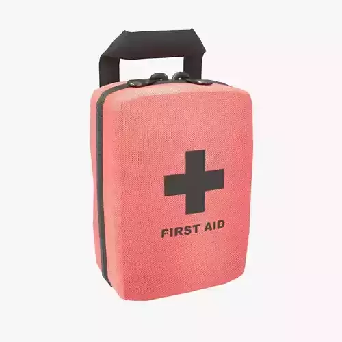 First Aid Kit Low-poly 3D model