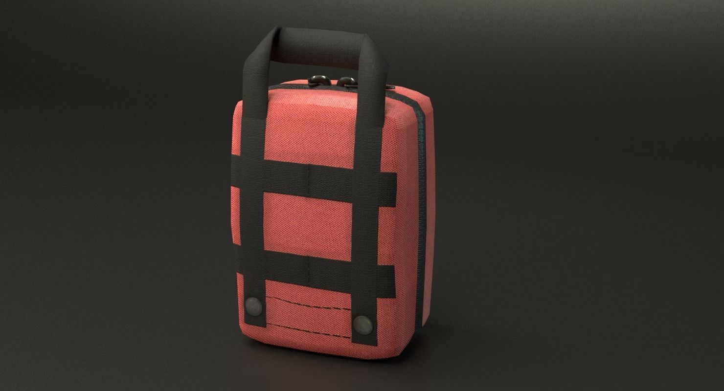 First Aid Kit Low-poly 3D model_2