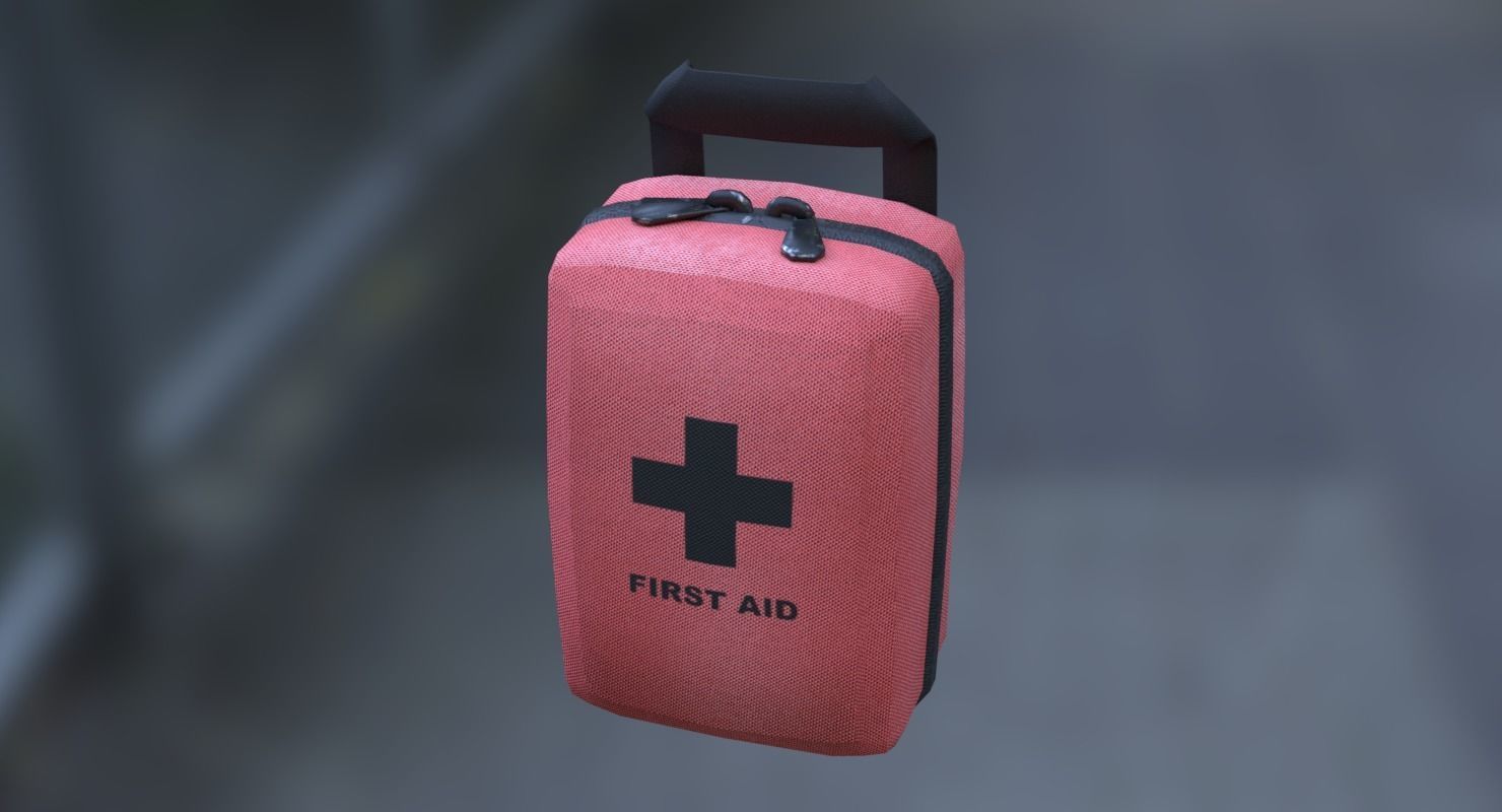 First Aid Kit Low-poly 3D model_6
