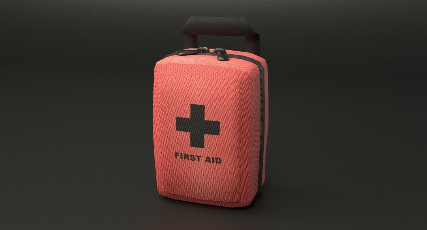 First Aid Kit Low-poly 3D model_16