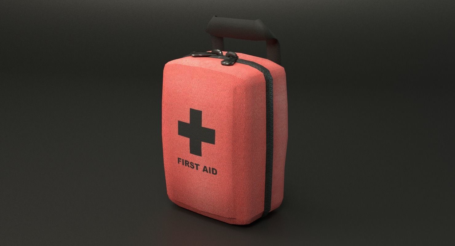 First Aid Kit Low-poly 3D model_17
