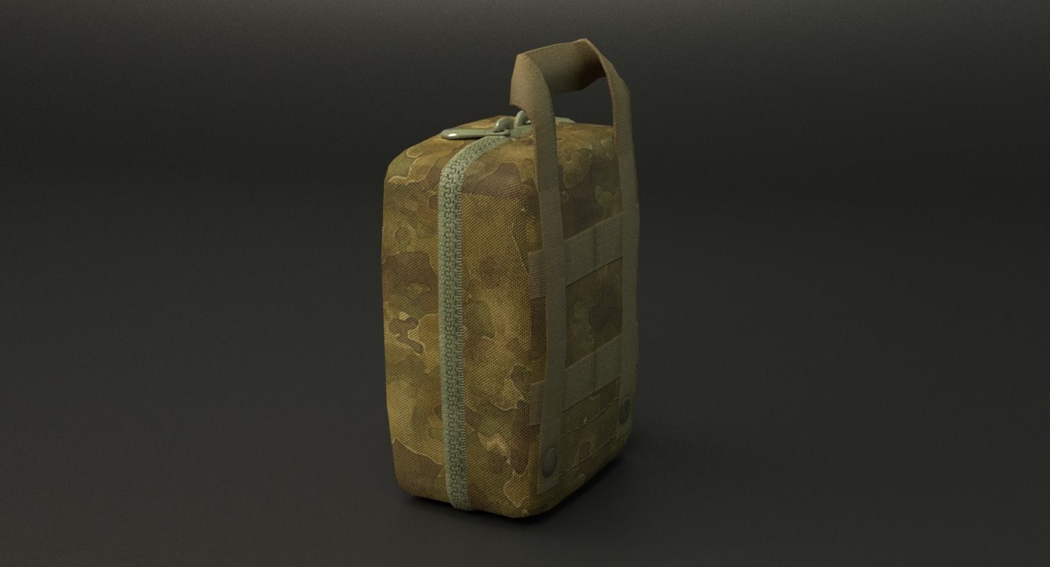 Military First Aid Kit Low-poly 3D model_21