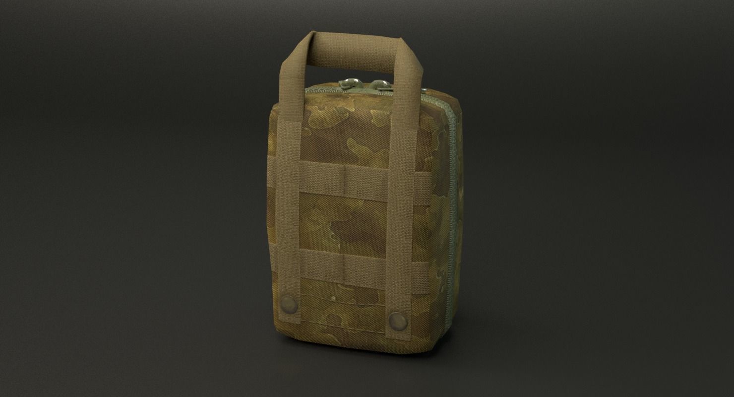 Military First Aid Kit Low-poly 3D model_25