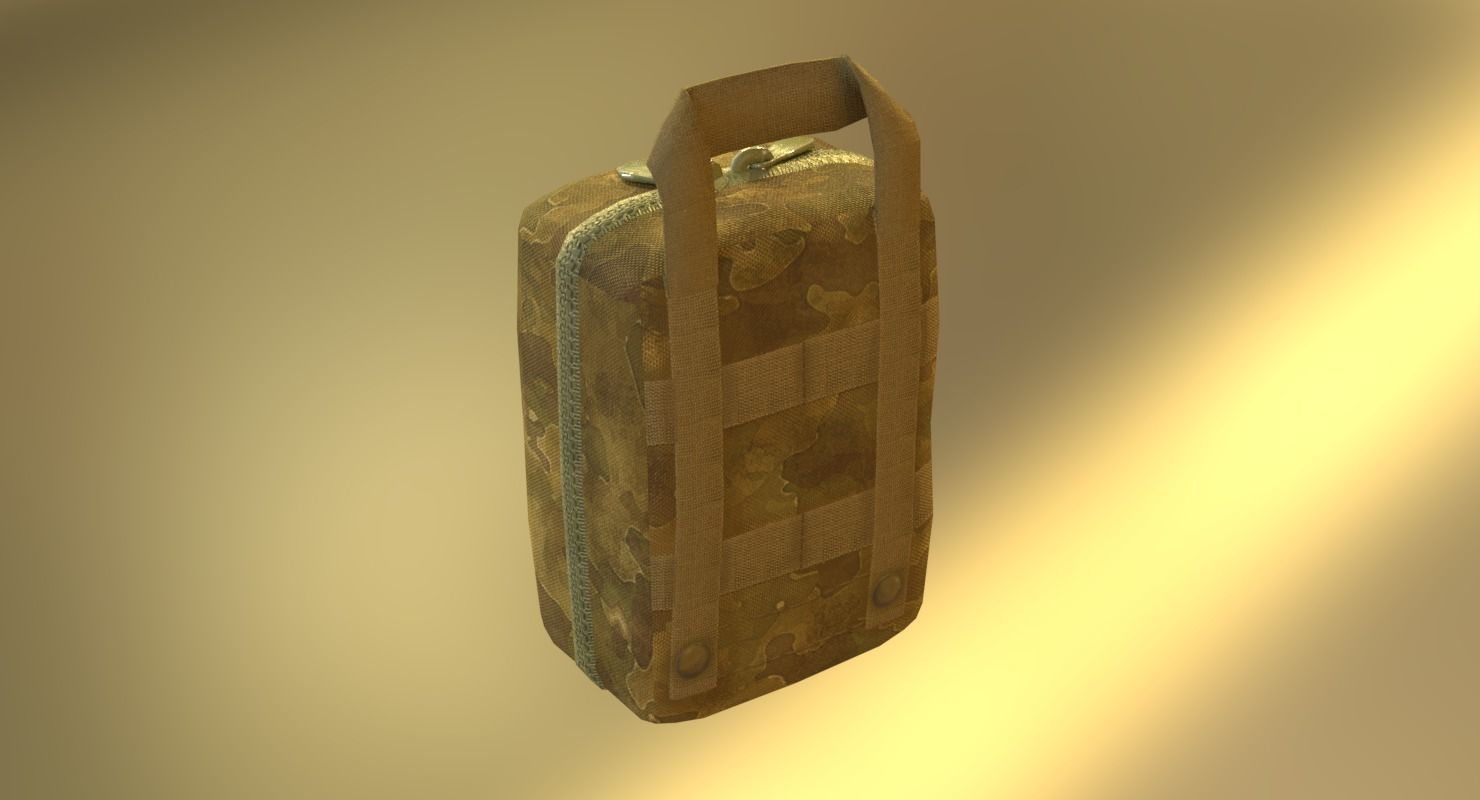 Military First Aid Kit Low-poly 3D model_8