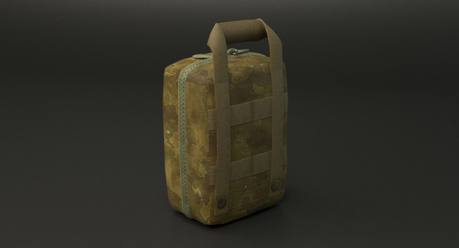 Military First Aid Kit Low-poly 3D model_22