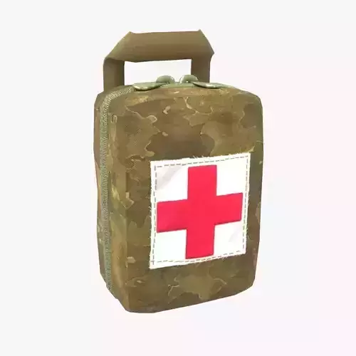 Military First Aid Kit Low-poly 3D model Military First Aid Kit Low-poly 3D model