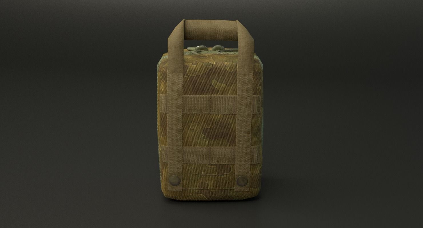Military First Aid Kit Low-poly 3D model_24