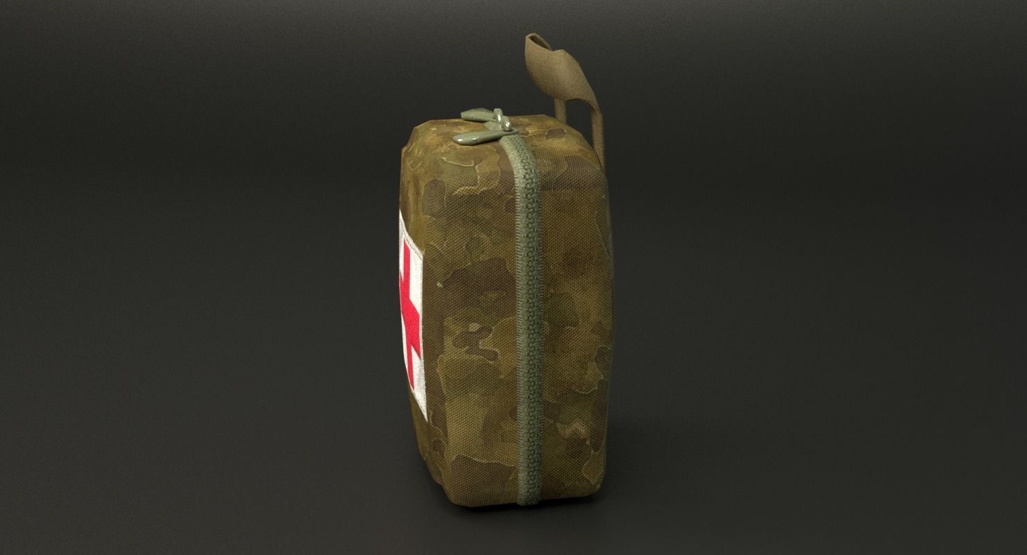 Military First Aid Kit Low-poly 3D model_19