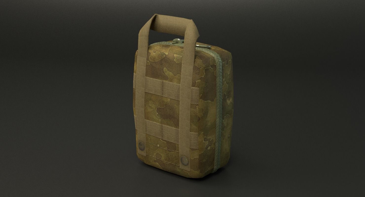 Military First Aid Kit Low-poly 3D model_26