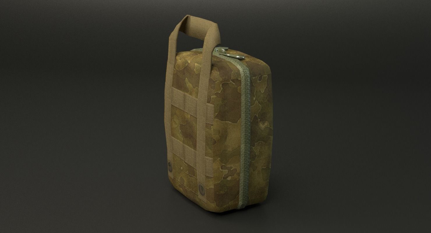 Military First Aid Kit Low-poly 3D model_27