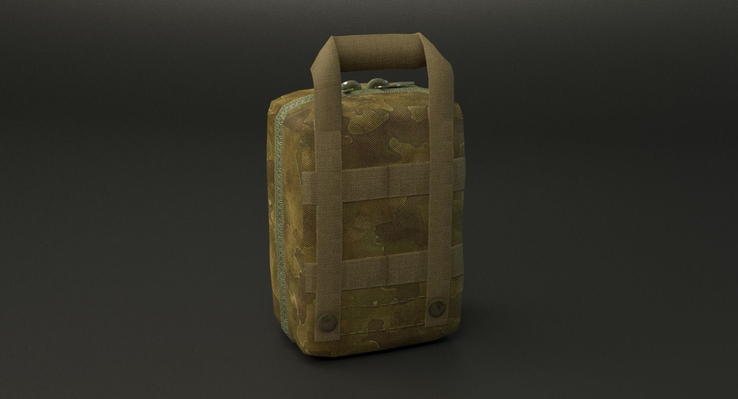 Military First Aid Kit Low-poly 3D model_23
