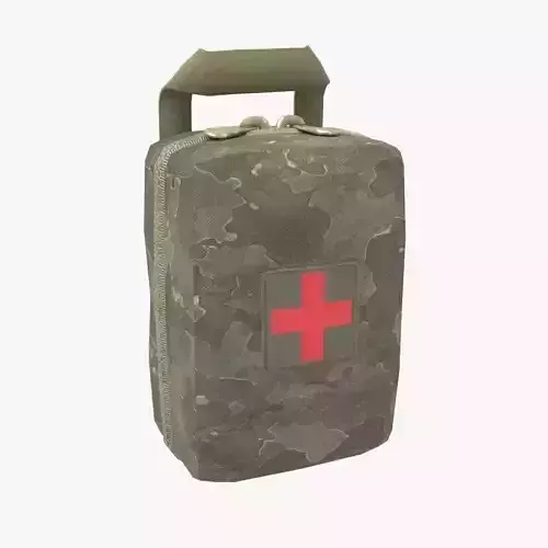 Military First Aid Kit Low-poly 3D model Military First Aid Kit Low-poly 3D model