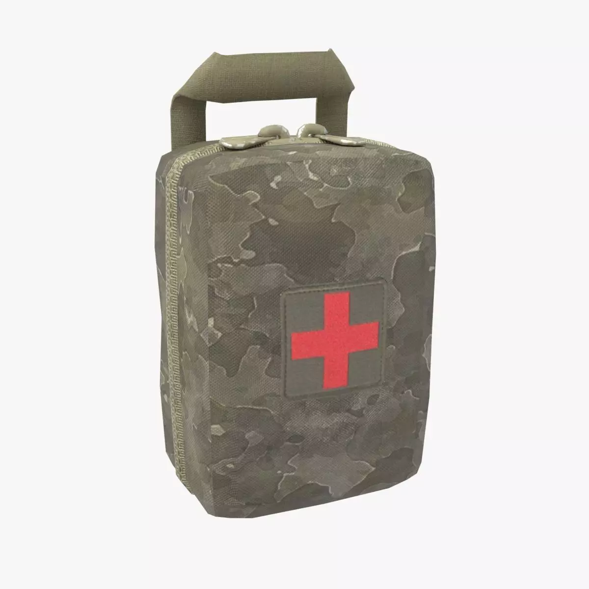Military First Aid Kit Low-poly 3D model_0