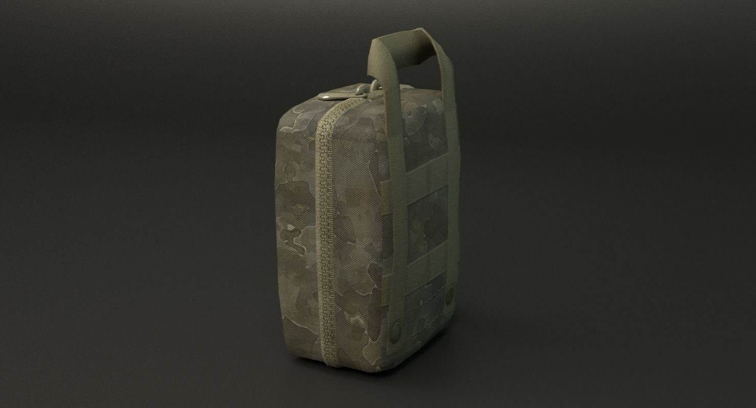 Military First Aid Kit Low-poly 3D model_22