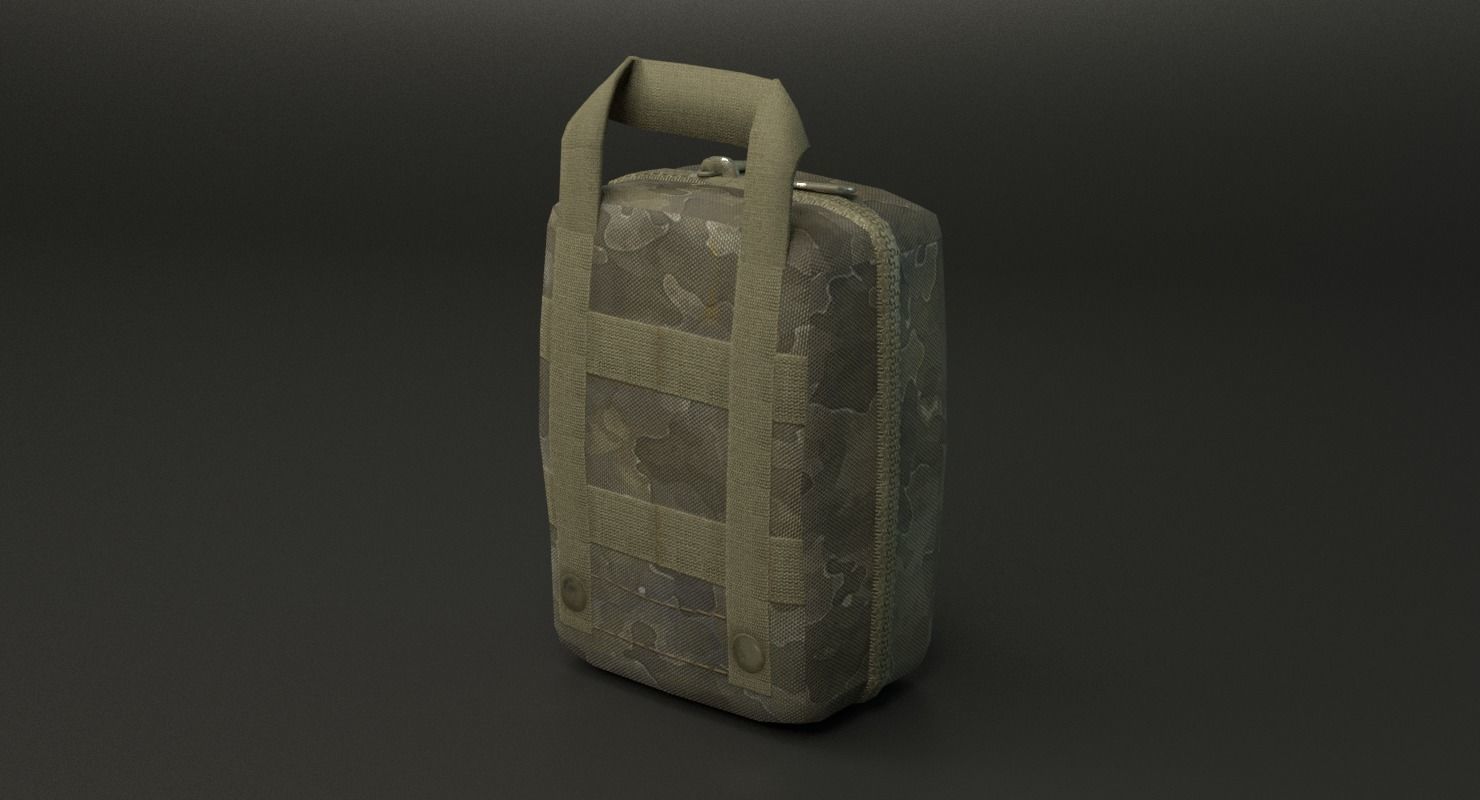 Military First Aid Kit Low-poly 3D model_26