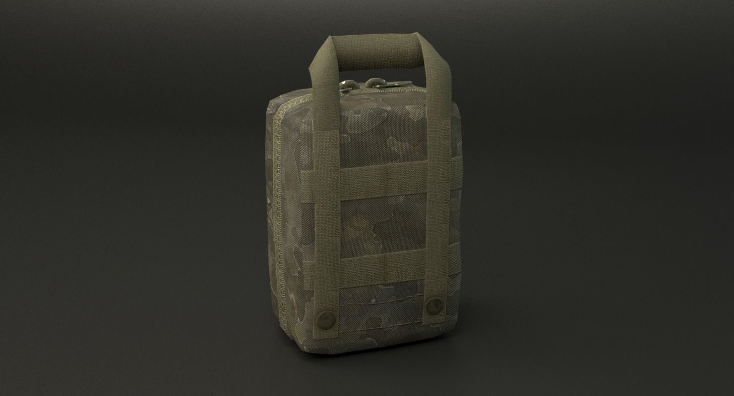 Military First Aid Kit Low-poly 3D model_23