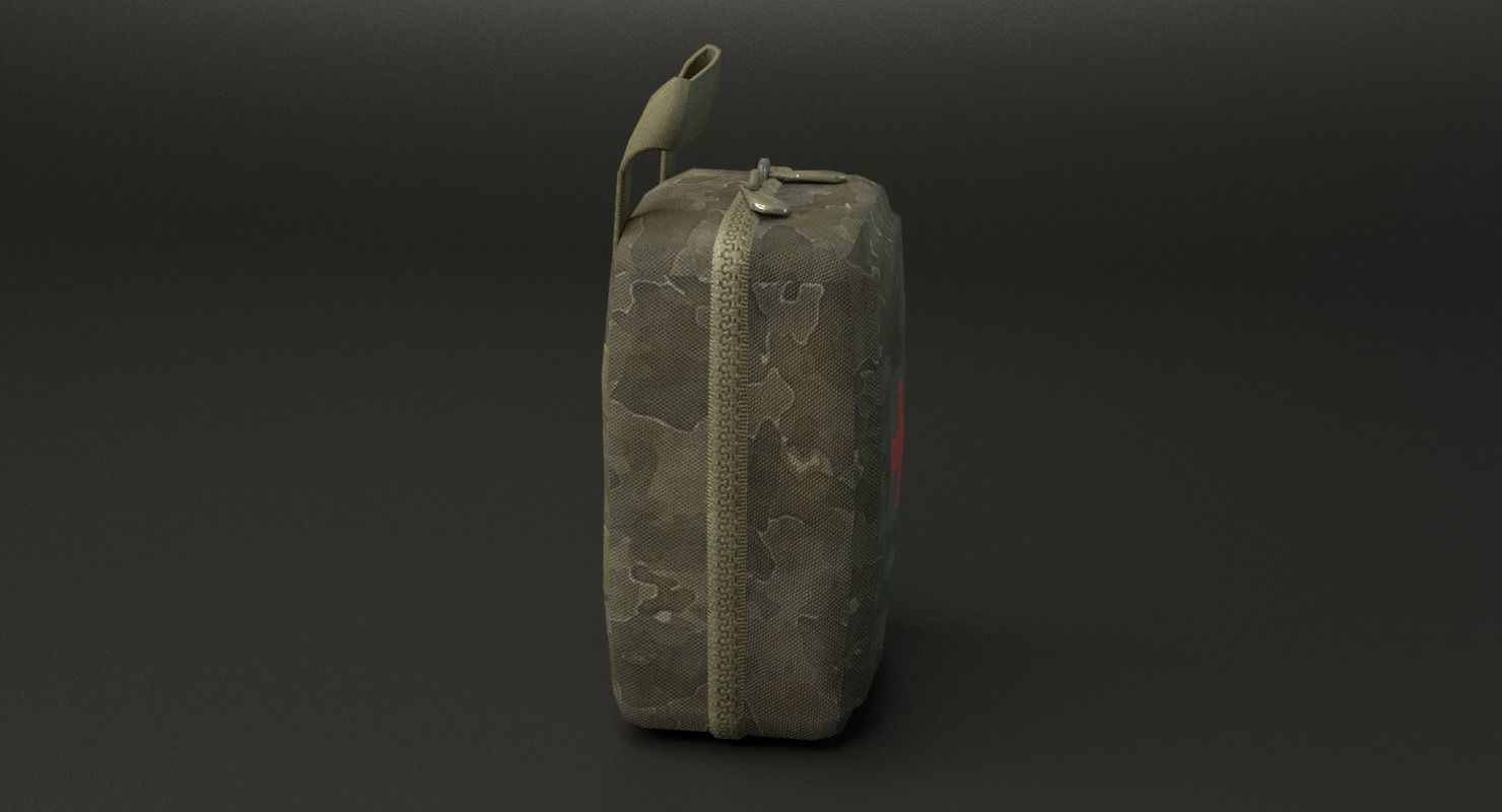 Military First Aid Kit Low-poly 3D model_29