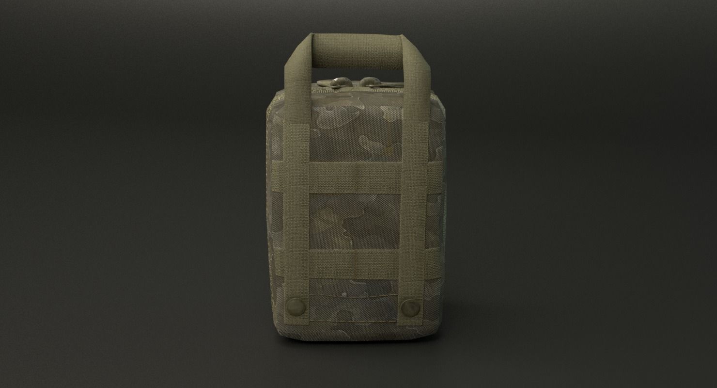 Military First Aid Kit Low-poly 3D model_24