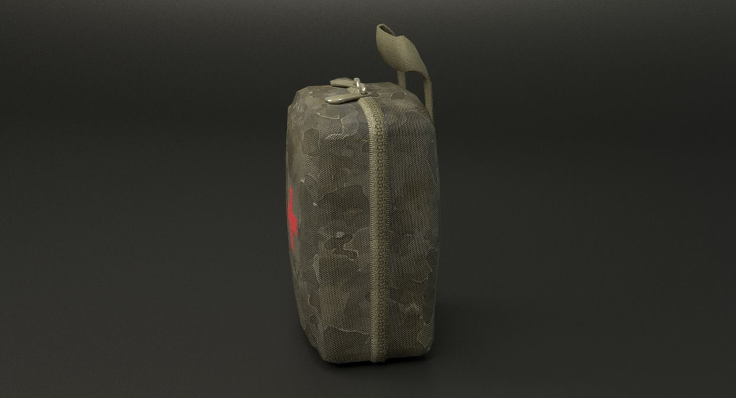 Military First Aid Kit Low-poly 3D model_19
