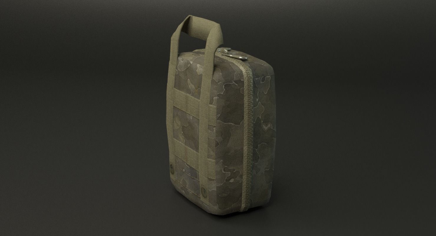 Military First Aid Kit Low-poly 3D model_27
