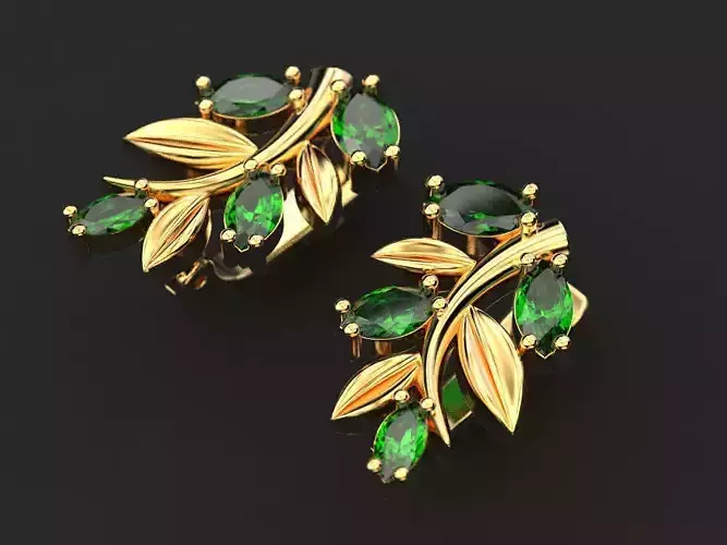 Earrings of a branch