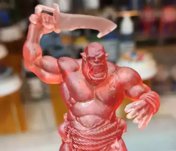 Ogr model figure holding sword 3D print model